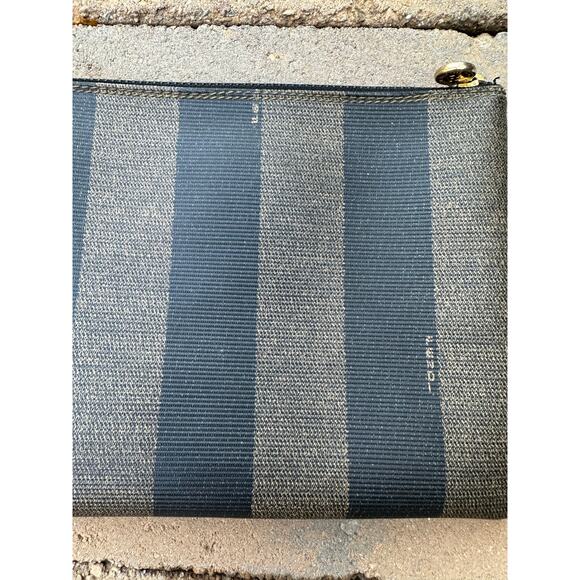 Vintage Fendi Pequin Stripe Zipper Pouch Clutch - Picture 10 of 15